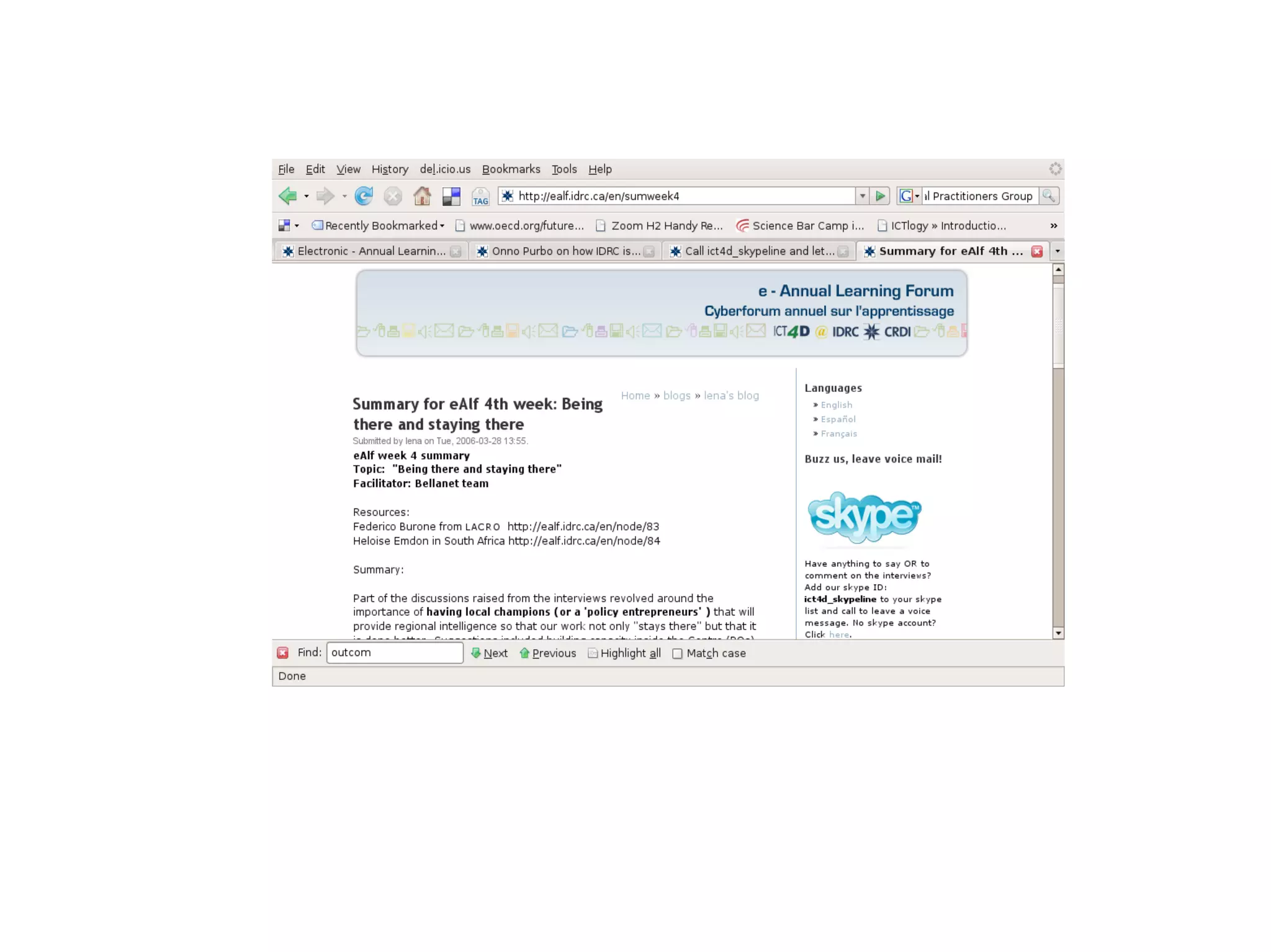 web thinking tour for I-BOP project