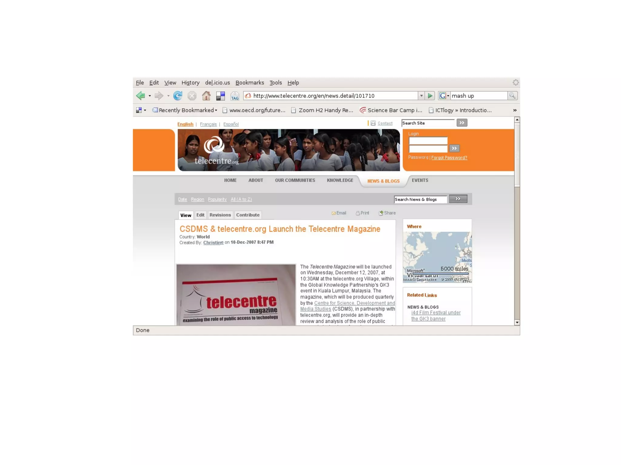 web thinking tour for I-BOP project