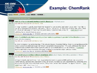 Example: ChemRank 