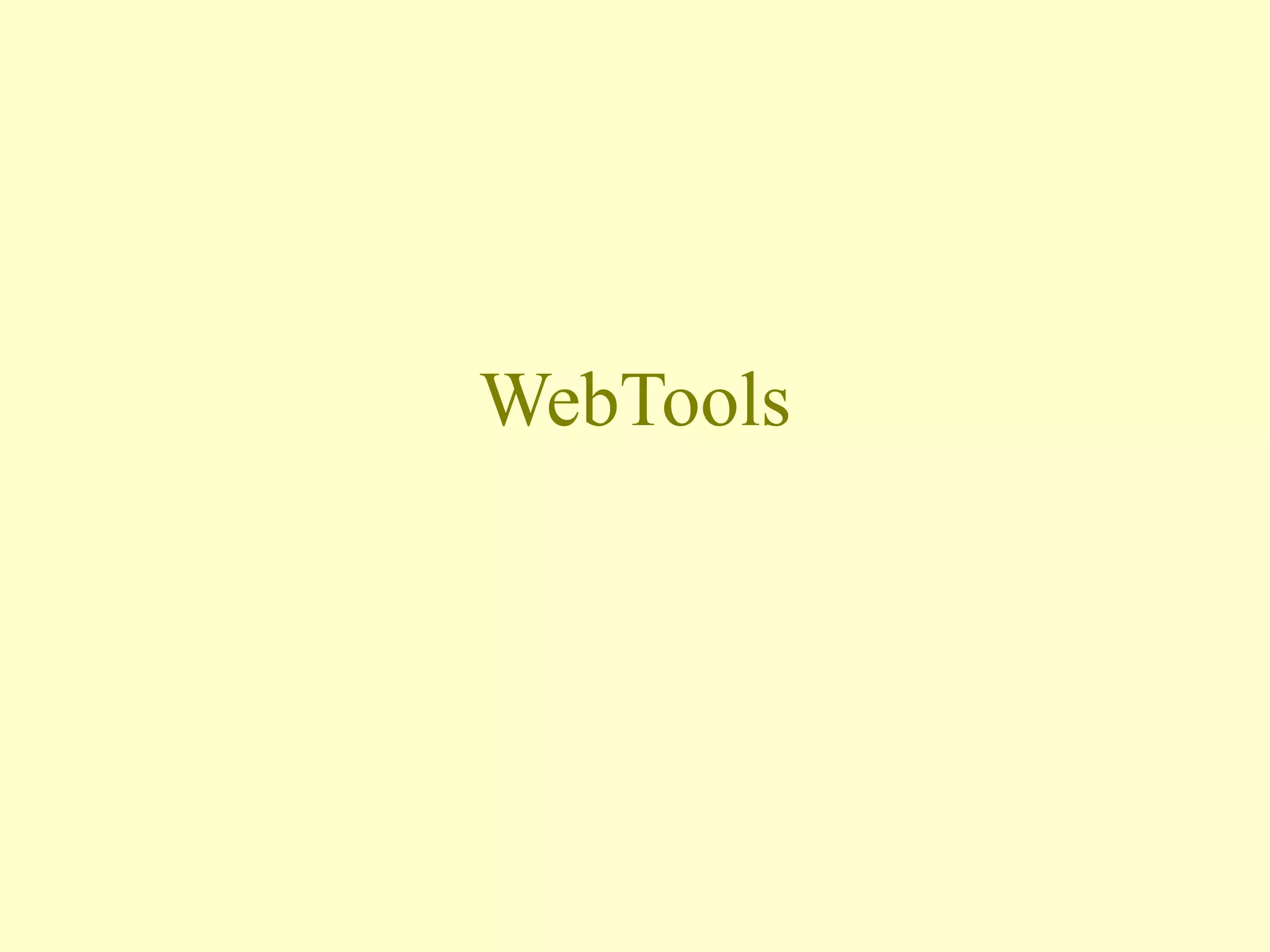 WebTools
 