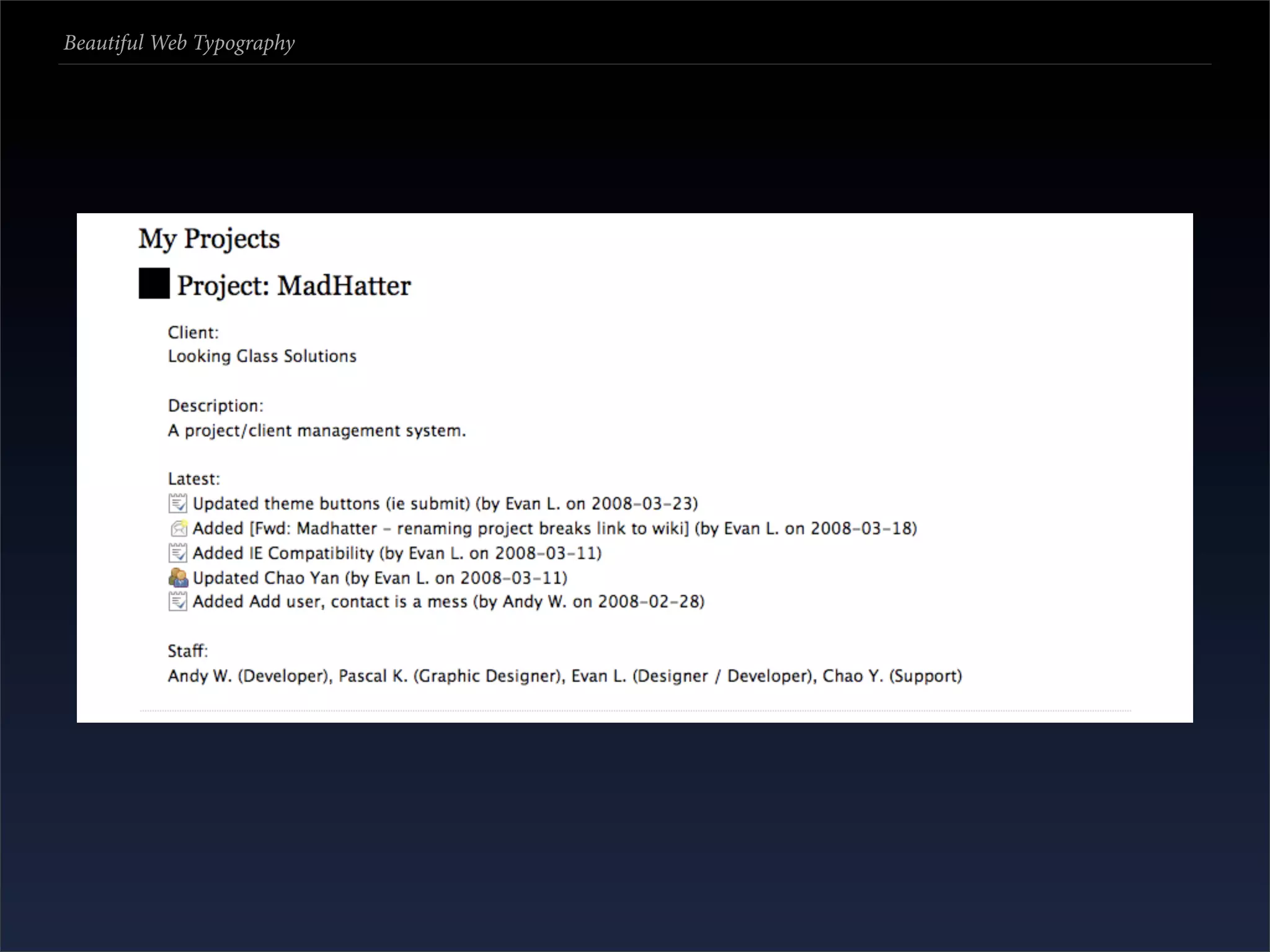 Beautiful Web Typography
 