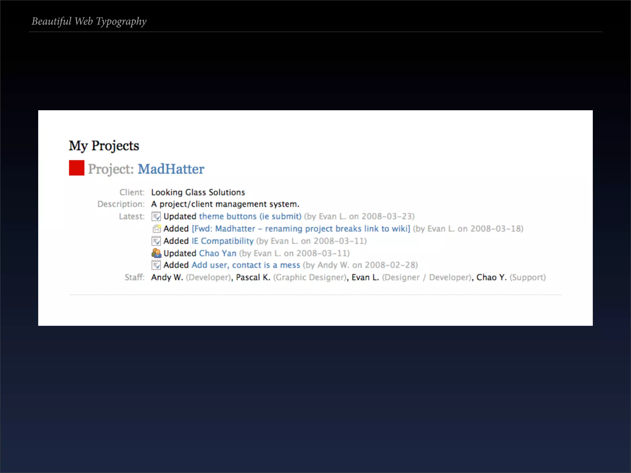 Beautiful Web Typography
 
