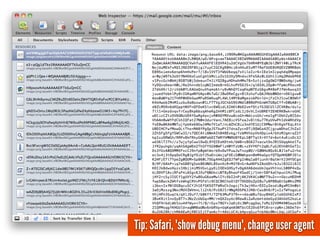 Tip: Safari, "show debug menu", change user agent
 