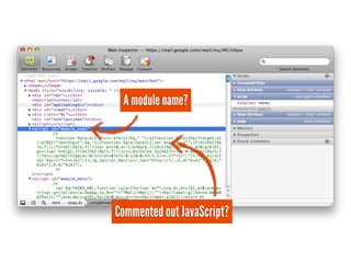 A module name?




Commented out JavaScript?
 