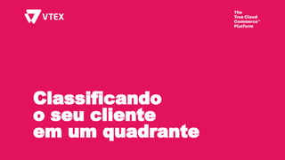 Classificando
o seu cliente
em um quadrante
 