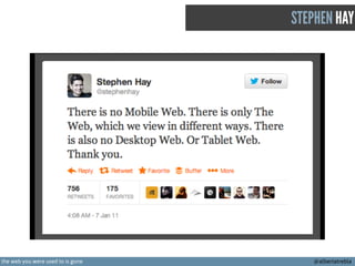 STEPHEN HAY

the web you were used to is gone

@albertatrebla

 