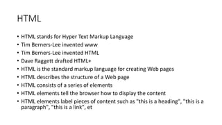 Before Starting HTML , some topics to remember. | PPT