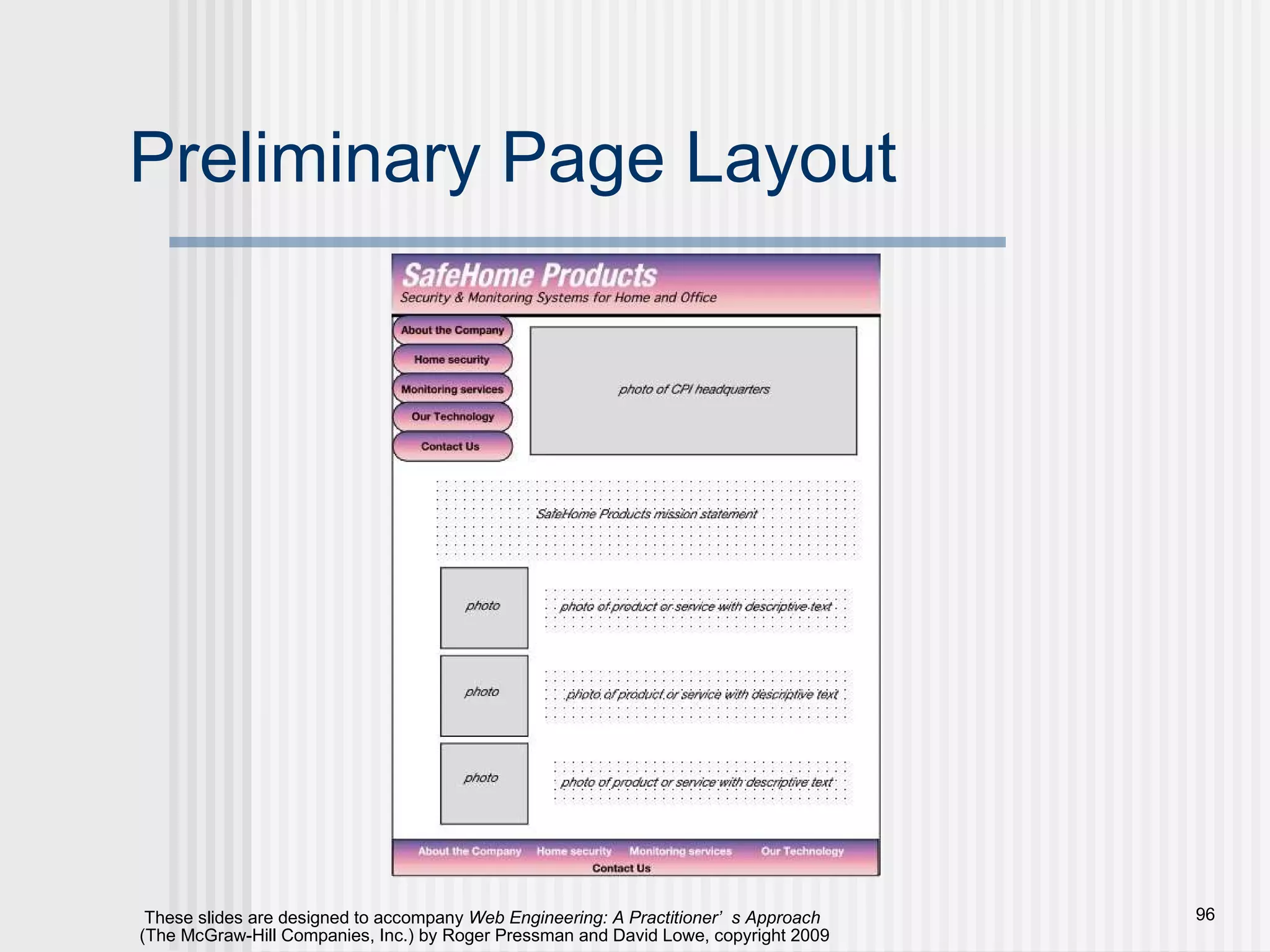 Preliminary Page Layout 