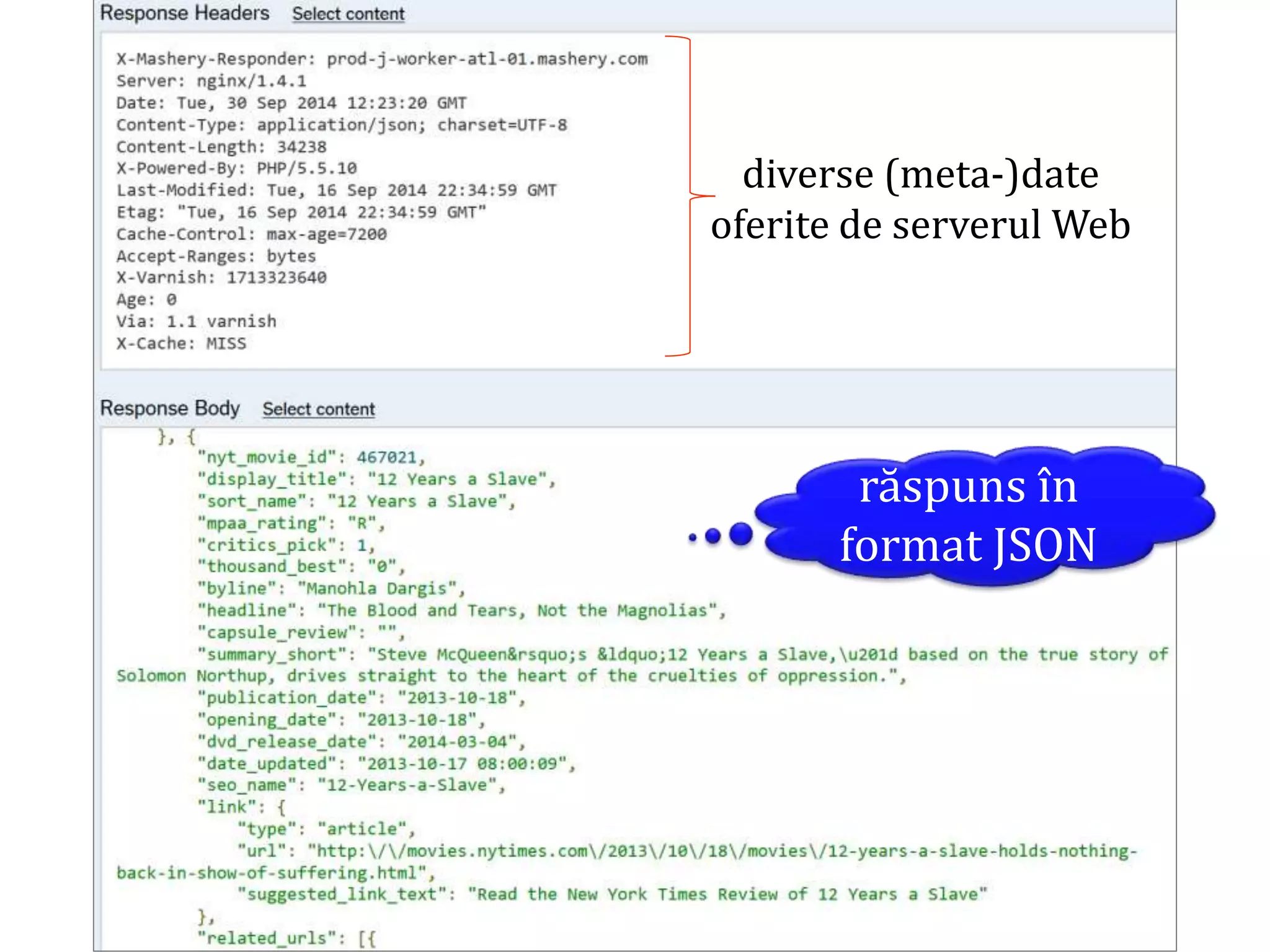 Dr.SabinBuragawww.purl.org/net/busaco
rest: privire pragmatică
diverse (meta-)date
oferite de serverul Web
răspuns în
format JSON
 