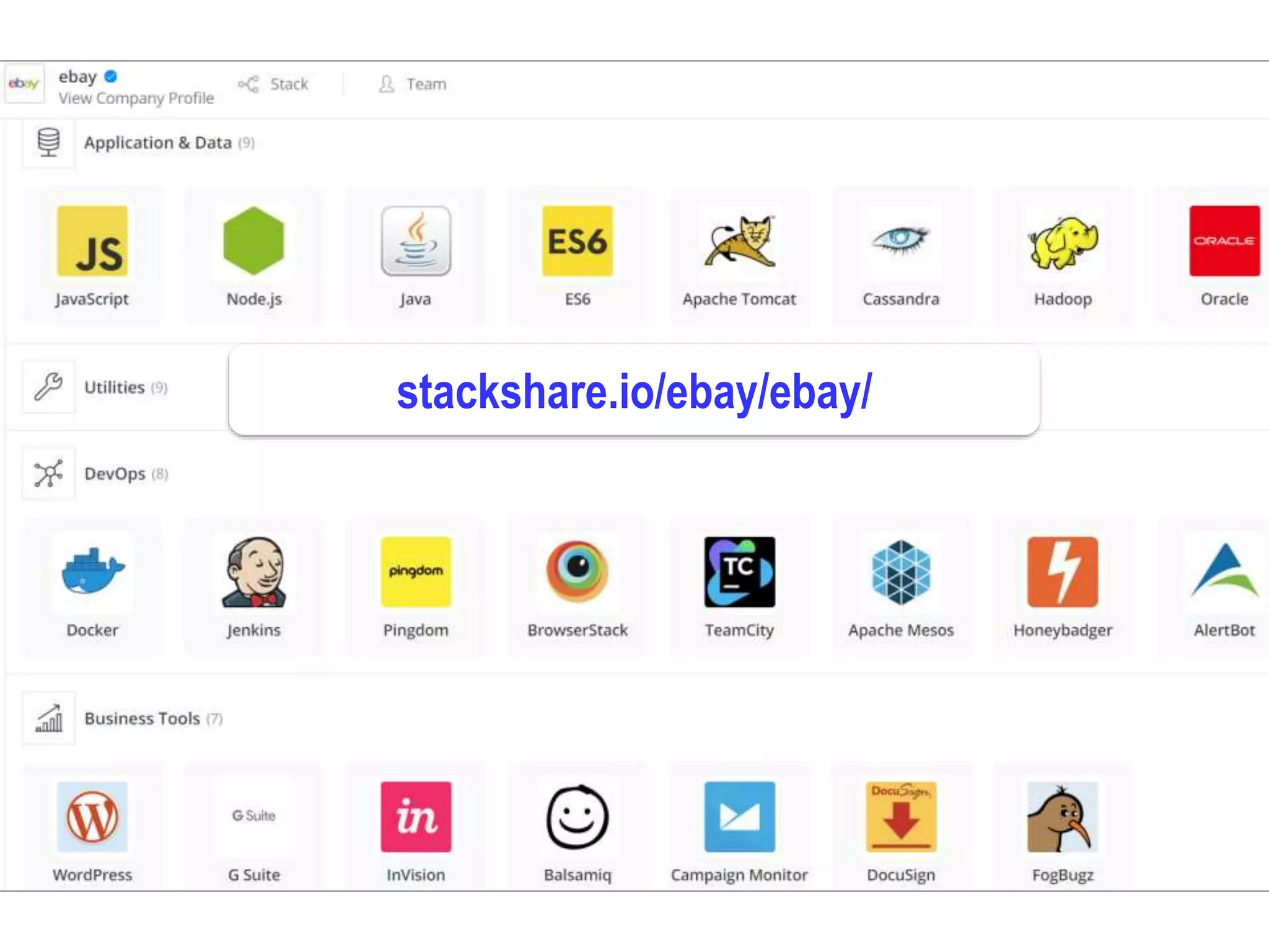 Dr.SabinBuragaprofs.info.uaic.ro/~busaco
node.js: exemplu
stackshare.io/ebay/ebay/
 
