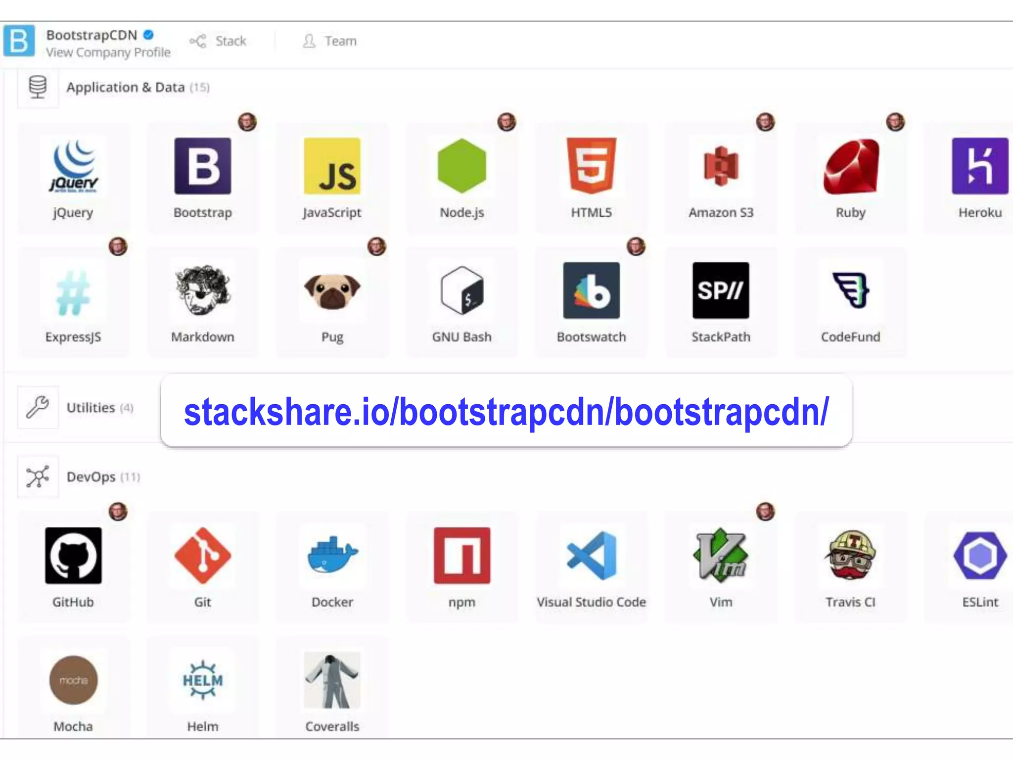 Dr.SabinBuragaprofs.info.uaic.ro/~busaco
node.js: exemplu
stackshare.io/bootstrapcdn/bootstrapcdn/
 
