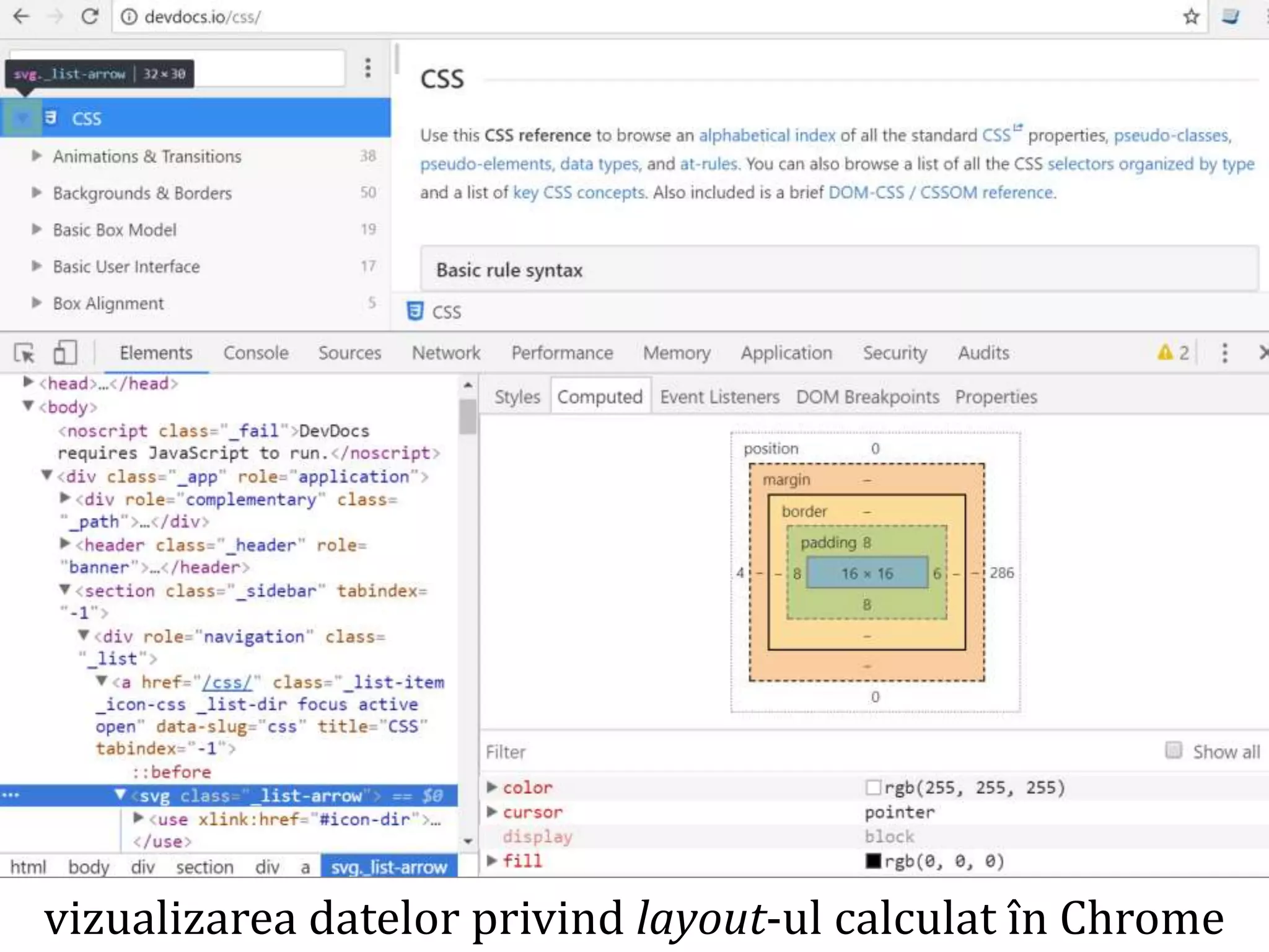 Dr.SabinBuragaprofs.info.uaic.ro/~busaco
vizualizarea datelor privind layout-ul calculat în Chrome
 