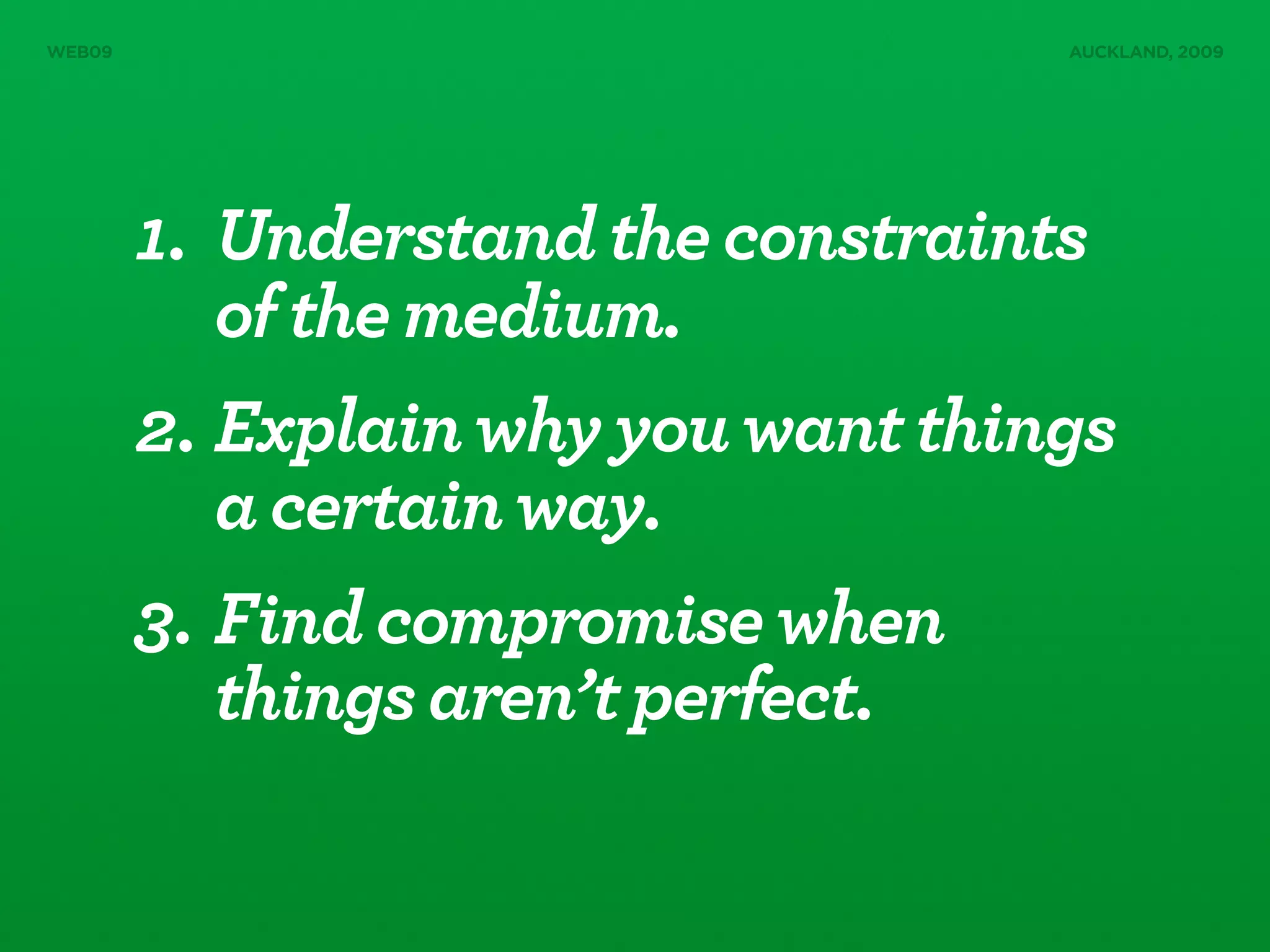 Designers & Developers Sitting in a Tree (Web09)