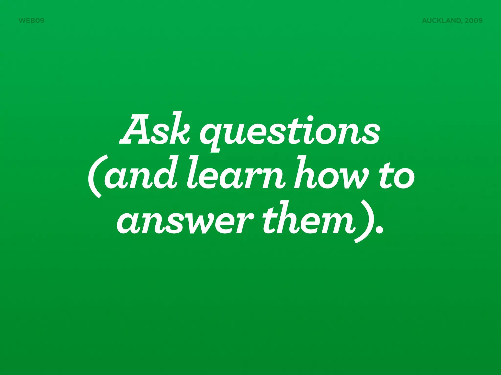 Designers & Developers Sitting in a Tree (Web09)