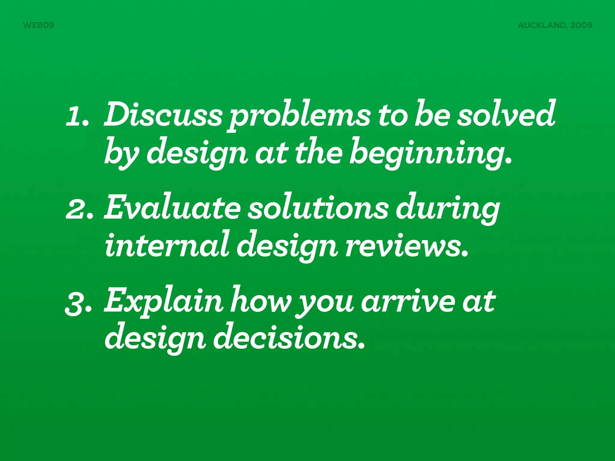 Designers & Developers Sitting in a Tree (Web09)