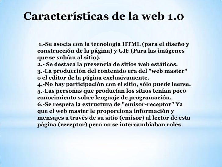 Web 1.0 Web 1.0