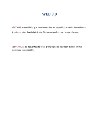 Web 1.0,2.0 y 3.0