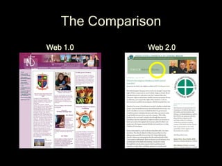The Comparison
Web 1.0     Web 2.0
 