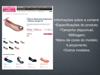 Informações sobre a compra: Especificações do produto; Tamanho disponível; Milhagem; Menu de cores do modelo; Lançamento; Outros modelos; 
