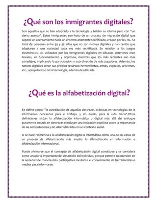 Web 1.0 web 2.0 nativos e inmigrantes digitales