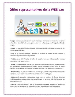 Web 1.0 web 2.0 nativos e inmigrantes digitales