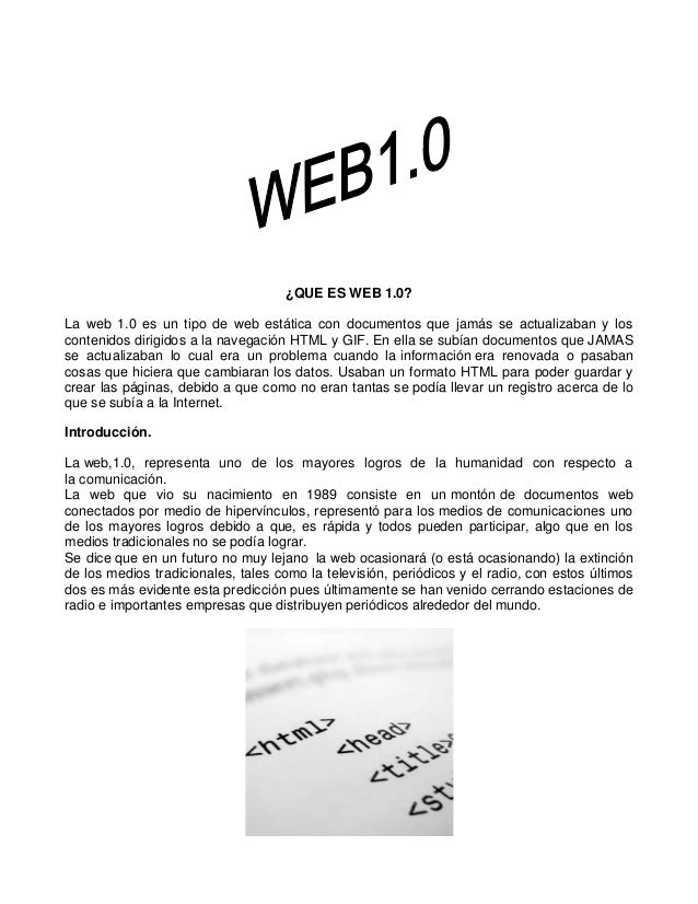 Web 1.0 2.0 3.0 características, definiciones, ejemplos. Web 1.0 2.0 3.0 características, definiciones, ejemplos.