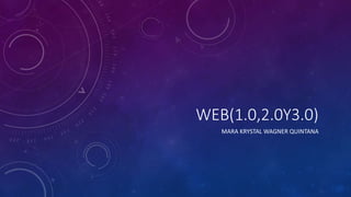 WEB(1.0,2.0Y3.0)
MARA KRYSTAL WAGNER QUINTANA
 