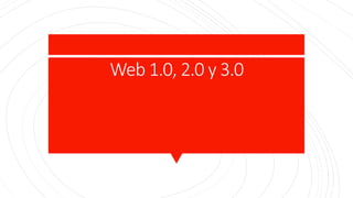 Web 1.0, 2.0 y 3.0
 