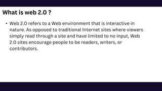 Web 1.0, Web 2.0 & Web 3.0