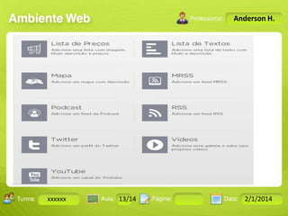 Anderson H.

Turma:

xxxxxx

2503-B

Aula:

10

Pág:

10 a 17

13/14
Instrutor: Ricardo Paladini Matos

Data:

18-jan-12

2/1/2014

 