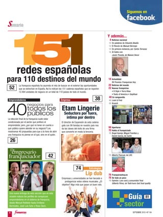 Franquicias Hoy, número 164. Septiembre
