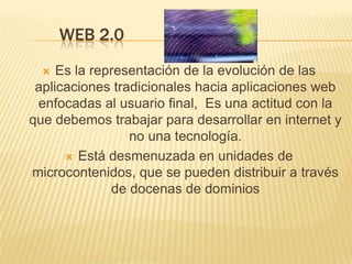 Web2.0.  Presentacion Power Point