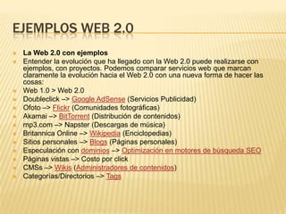 Web2.0.  Presentacion Power Point