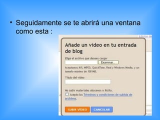 Seguidamente se te abrirá una ventana como esta : 