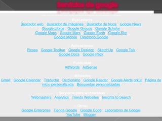         Servicios de google