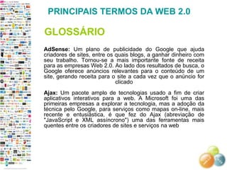  Publicação muito mais flexível;(tanto por editores profissionais como pelos próprios usuários)- Ferramentas de publicação multi-plataforma Próprio usuário gera e classifica conteúdo;(Como no YouTube, por exemplo) Usuário pode editar o conteúdo.(As Wikis são talvez a forma mais extrema de edição colaborativa, onde qualquer pessoa teoricamente qualificada pode melhorar a qualidade de determinado conteúdo – ex. Wikipedia) 