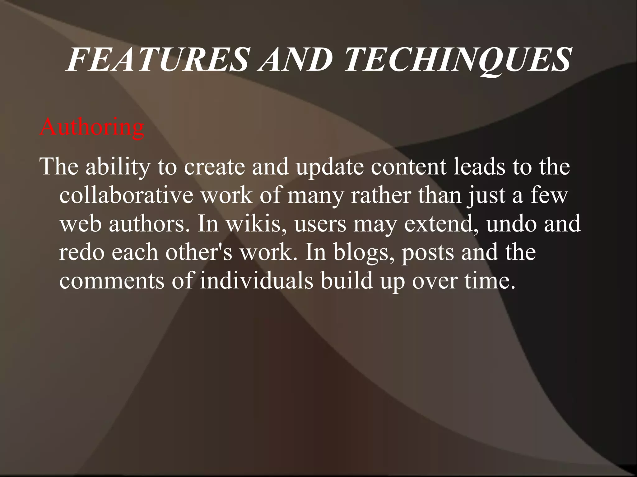 RISE OF WEB 2.0 In 2004, the term began its rise in popularity when O'Reilly Media and MediaLive hosted the first Web 2.0 conference. In their opening remarks,  John Battelle  and  Tim O'Reilly  outlined their definition of the &quot;Web as Platform&quot;, where software applications are built upon the Web as opposed to upon the desktop. The unique aspect of this migration, they argued, is that &quot;customers are building your business for you&quot;.They argued that the activities of users generating content (in the form of ideas, text, videos, or pictures) could be &quot;harnessed&quot; to create value . 