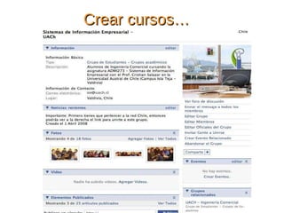 Crear cursos… 