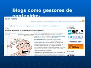 Blogs como gestores de contenidos 