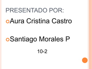 PRESENTADO POR:Aura Cristina Castro Santiago Morales P10-2