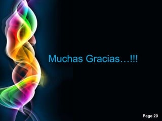 Muchas Gracias…!!!




                     Page 20
 