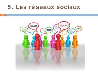 5. Les ré seaux sociaux
21
 