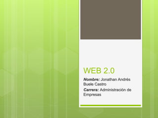 WEB 2.0
Nombre: Jonathan Andrés
Buele Castro
Carrera: Administración de
Empresas
 