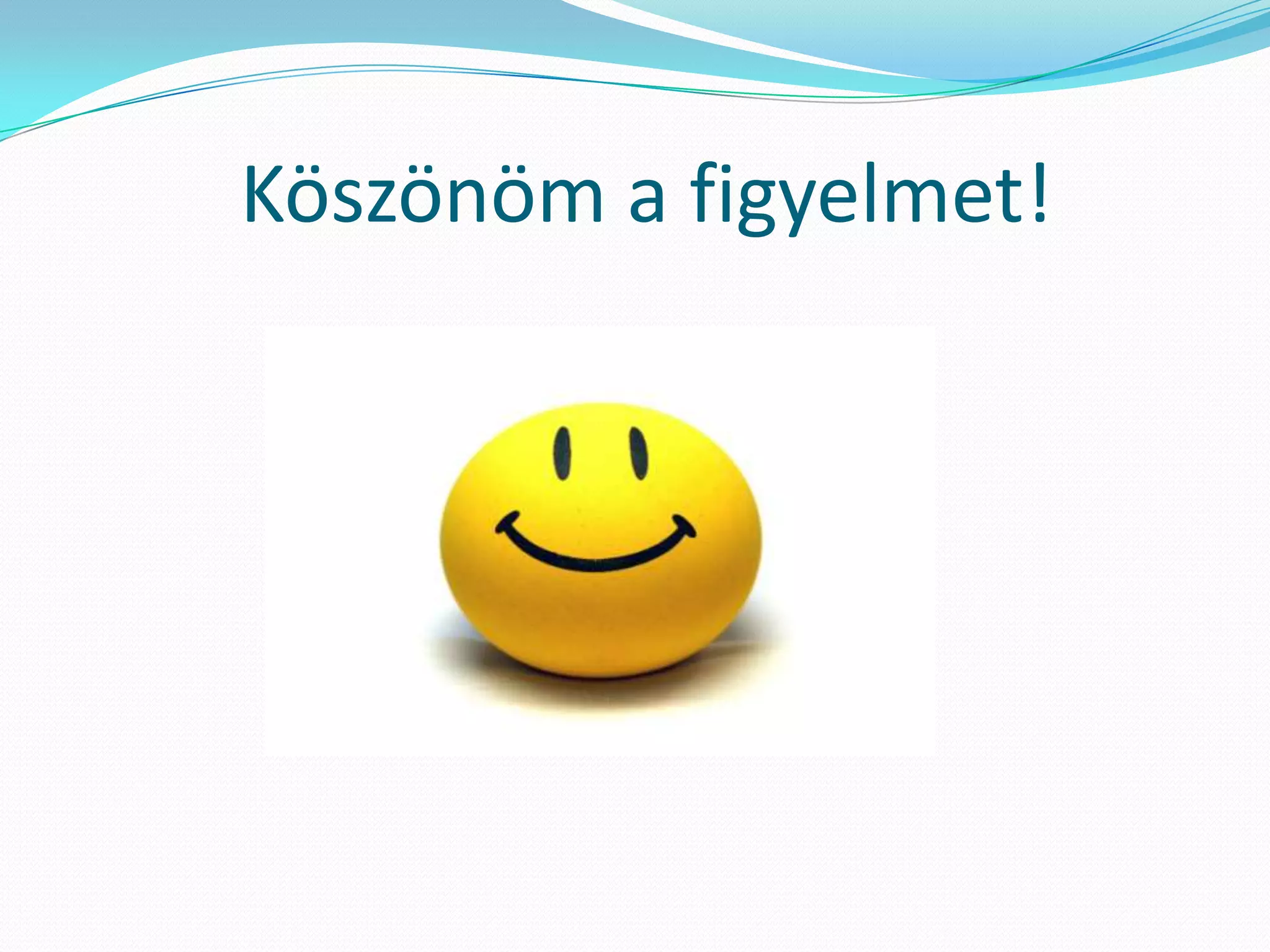 Köszönöm a figyelmet!
 