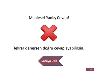 Maalesef Yanlış Cevap!
Soruya Dön
Tekrar denersen doğru cevaplayabilirsin.
 