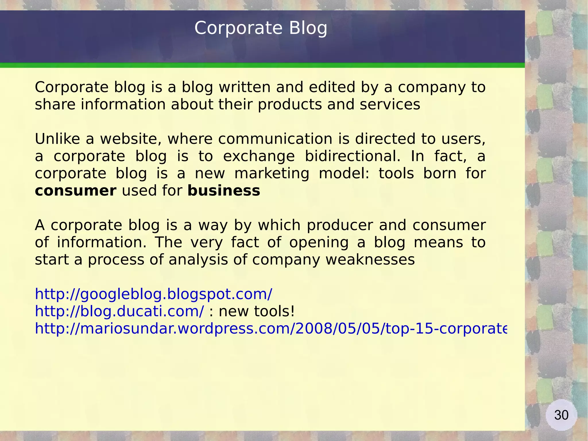 the Web today World web sites – 1995-2011 (  http://www.netcraft.com  )  note: the curve follows the 2009 crisis and the current recovery 