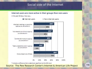 Wikipedia: follows "The point is not that each entry is probabilistic, but that the entire encyclopedia behave probabilistic ... To put it another way, in the Britannica quality varies from, say, 5 to 9 with an average of 7. In Wikipedia ranges from 0 to 10, with an average of, say, 5. But given that Wikipedia has ten times the voices of the Britannica, you have a better chance of finding an entry on Wikipedia sensible on any topic " "What makes Wikipedia really extraordinary is the fact that improves over time: it treats itself as if its huge and growing army of workers was an immune system" "The true miracle of Wikipedia is that this system, open to contributions from non professional users, does not collapse into anarchy" C. Anderson,  The Long Tail Wikipedia beneath the surface http://www.youtube.com/watch?v=QY8otRh1QPc   