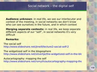push vs. pull Push techologies : Es.: newsletter, mailinglist (subscribe / unsubscribe) Action taken by the server, which sends the messages to the recipients Pull technologies: Es.: Feed RSS, podcast, twitter , … Action taken by the client, which queries the server to see if there are new messages 