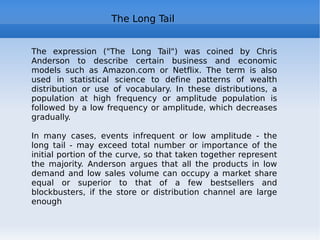 Web 2.0 : examples of mash-up http://pipes.yahoo.com/pipes/ MashMaker di Intel http://softwarecommunity.intel.com/articles/eng/1505.htm http://code.google.com/apis/gdata/basics.html   http://www.programmableweb.com/  “Keeping you up to date with APIs, mashup and the Web as a platform” Most popular mashups: http://www.programmableweb.com/mashups/directory/1?view=text   http://mashupawards.com/winners/   