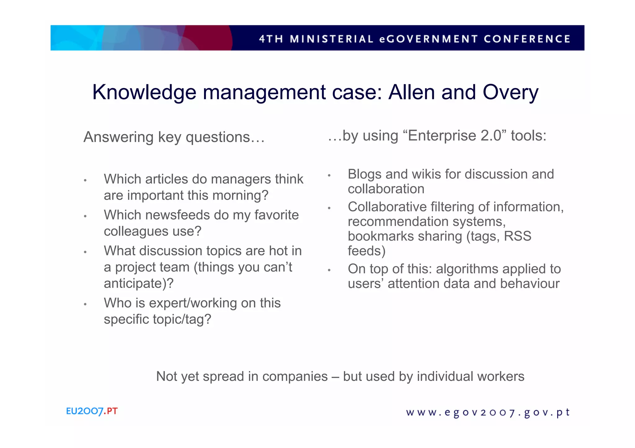 Web2 0 for eGovernment: why and how?